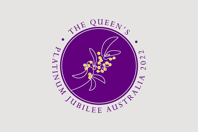 The Queen's Platinum Jubilee Australia emblem 2022.