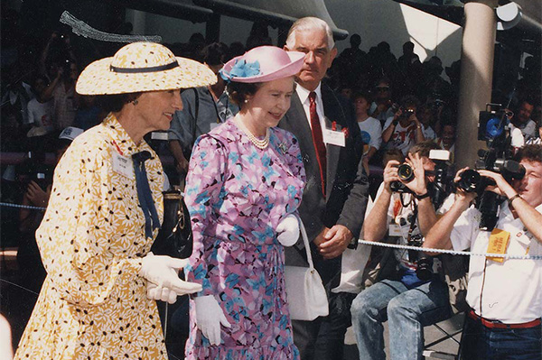 Her Majesty Queen Elizabeth II at the opening of Expo 88, Brisbane, 30 April 1988