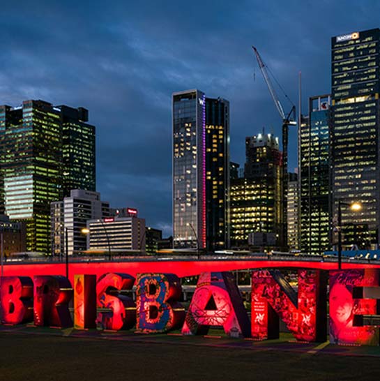 Picture of Brisbane sign in Southbank